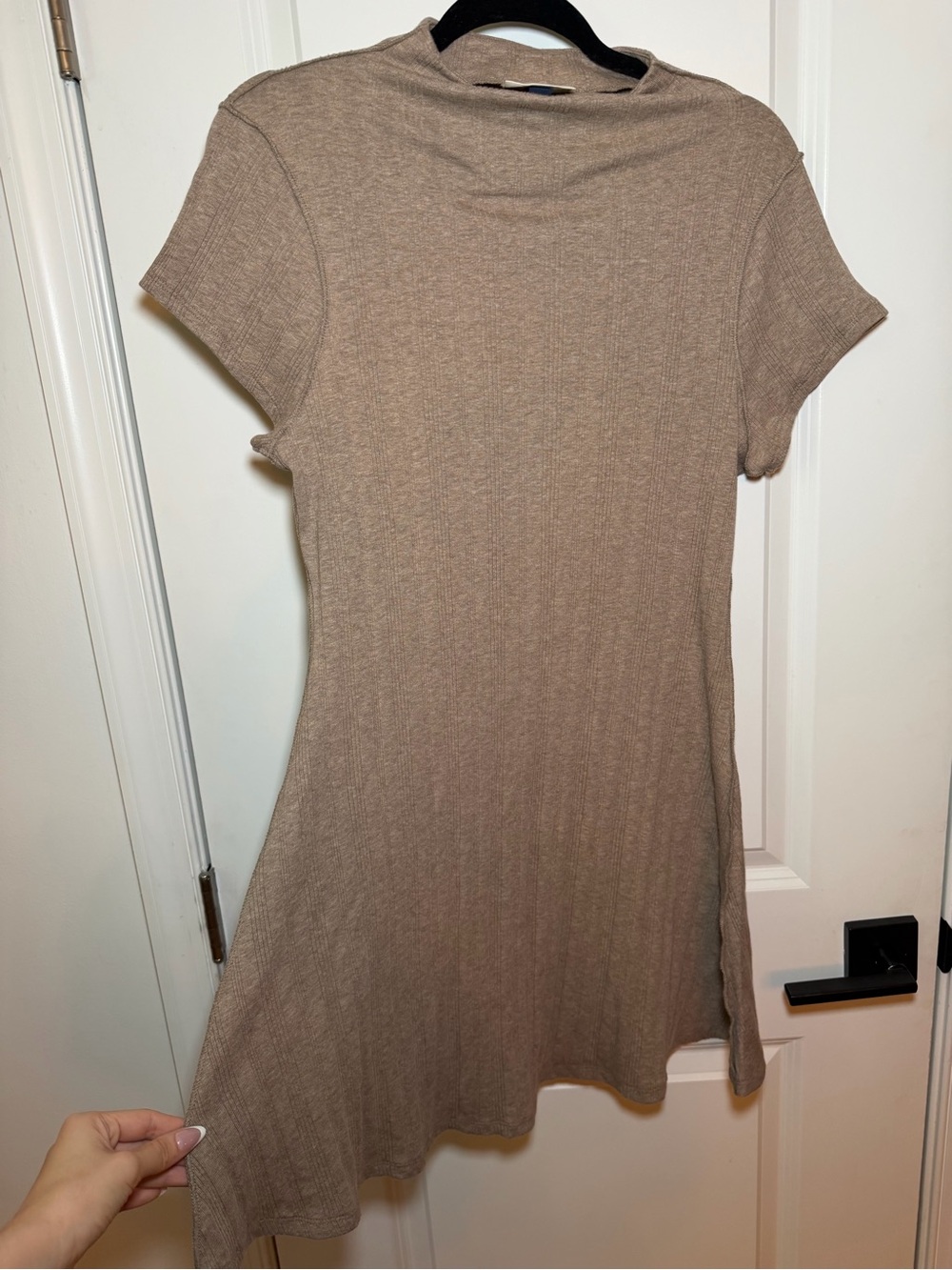 Universal Thread Ribbed Mini Dress in Taupe - Picture 3 of 3